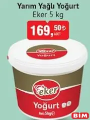 EKER YARIM YAĞLI YOĞURT 5 KG EKER YARIM YAĞLI YOĞURT 5 KG